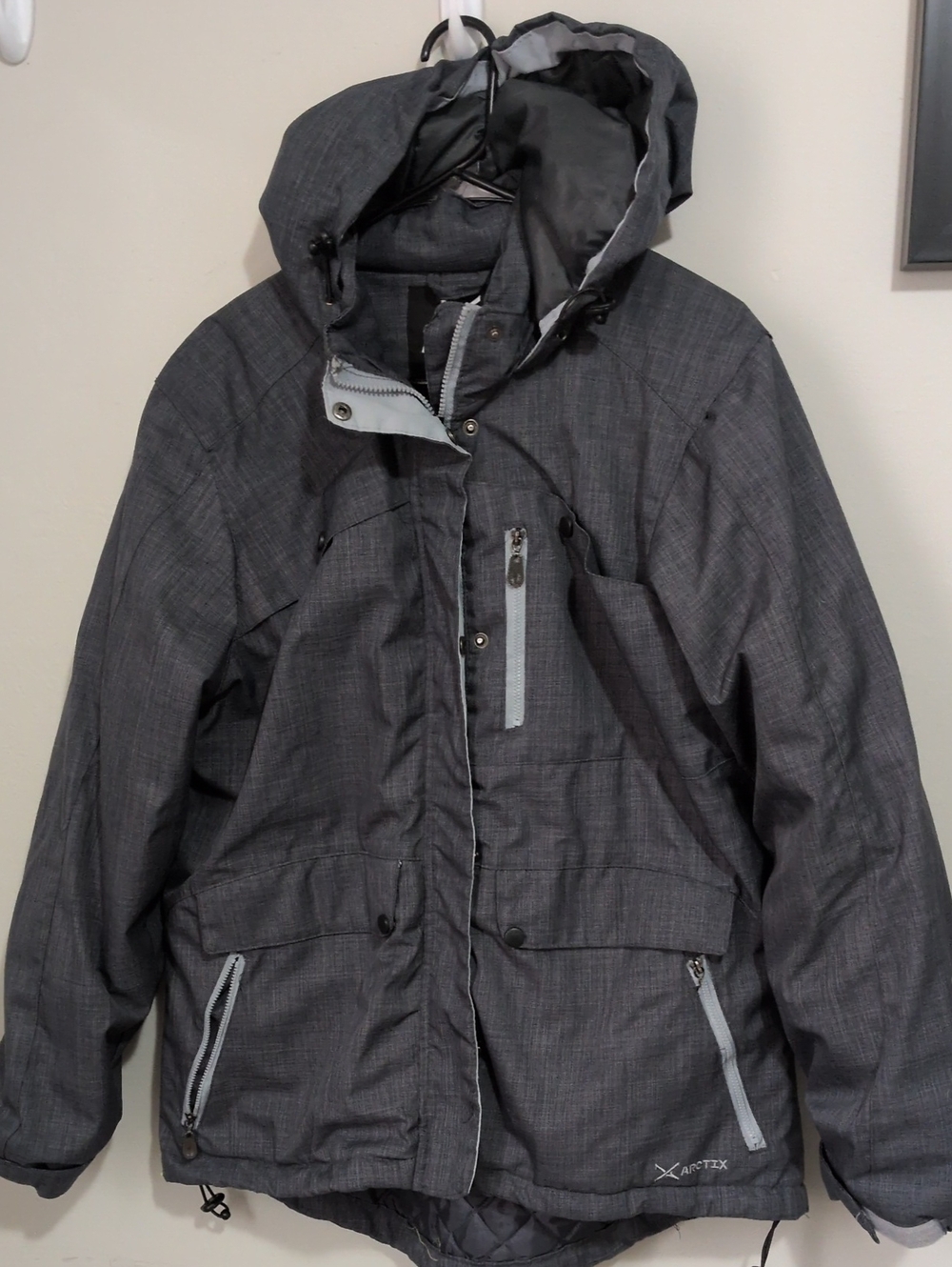 Arctix Men's Dark Gray Hooded Ski & Snowboard Jacket
